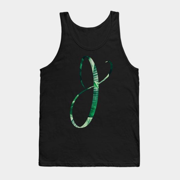 J initial cursive Tank Top by LFariaDesign